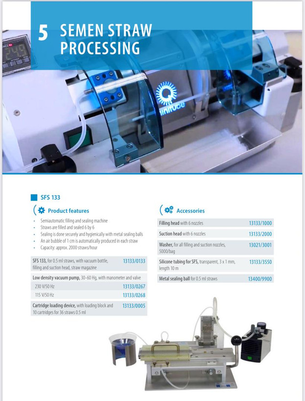 دستگاه بسته بندی اسپرم نیمه اتوماتیک